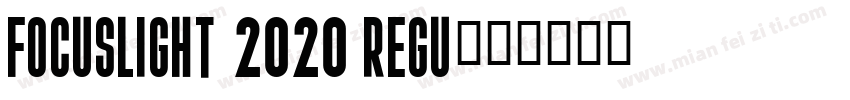 Focuslight 2020 Regu字体转换